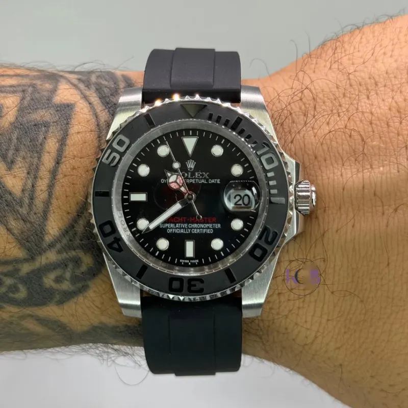 Rolex Yacht-Master Prata Preto